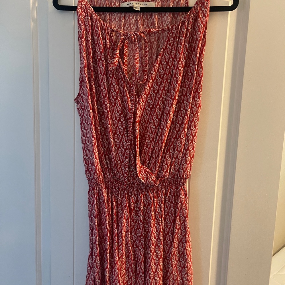 Max Studio Red Patterned Romper - Picture 2 of 4
